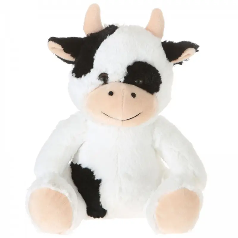 2023New Arrive Design Cute White Stuffed Soft Mini Mascot Pillow Stuffy Cattle Cute Baby Funny Cow Plush Animal Toy Peluches