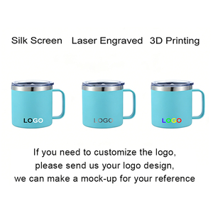 Vaso Térmico de Alta Calidad con Logotipo Personalizado OEM de 14 oz, <span class=keywords><strong>Taza</strong></span> con Asa, <span class=keywords><strong>Taza</strong></span> Navideña de Café Personalizada, Termos 3D de Una Pieza - Product Image 3