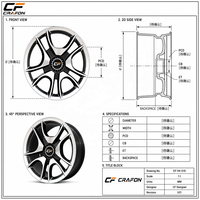 Jantes forgées monobloc CF 17 18 19 pouces 5x114.3 PCD 66.1 CB pour voitures particulières, compatibles avec les jantes Silvia S15 S14