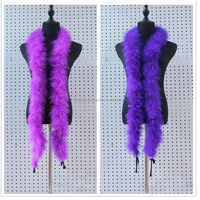Vente en gros de 2m 40g de magnifiques boas colorés à motif blanchi pour chandelle et plumes de marabout pour les décorations de fête et de carnaval