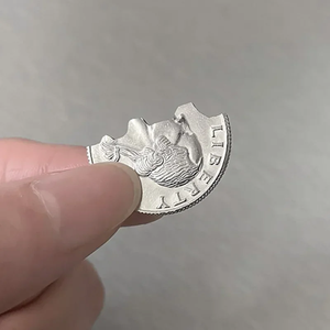 Moneda de un Cuarto de Dólar Estadounidense para Trucos de <span class=keywords><strong>Magia</strong></span>, Muerde y Restaura la Moneda, <span class=keywords><strong>Magia</strong></span> de Cerca, Ilusiones Callejeras, Trucos, Accesorios de Mentalismo - Product Image 3