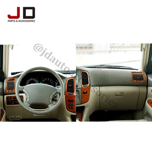 JD AUTO 랜드크루저 70 시리즈(FJ70/FJ76/FJ79) 2024-2026 클래식 스타일 표준형용 신형 레드 고품질 원목 인테리어 키트 - Product Image 3