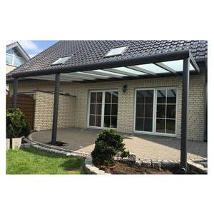 Gazebo imperméable Pergola aluminium extérieur Overkapping carport structure système <span class=keywords><strong>solaire</strong></span> carport pergola - Product Image 2
