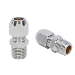 Raccord de compression en laiton épaissi à filetage externe, connecteur rapide droit avec borne en cuivre – Catégorie de produit générique - Product Image 1