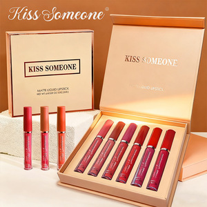 Nouveau Set de 6 Gloss à Lèvres Mat Hydratant Repulpant, <span class=keywords><strong>Maquillage</strong></span> Imperméable, Teinte Sexy pour les Lèvres - Product Image 2