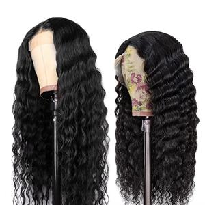 Perruque Deep Wave en cheveux humains, cheveux vierges vietnamiens, pré-épilée, sans colle, perruque en dentelle HD complète, dentelle suisse HD à l'avant - Product Image 4