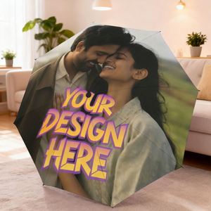 1 Parapluie Pliant Personnalisé avec Photo de Couple, Sans Minimum de Commande, Cadeau d'Anniversaire Personnalisé, Impression UV, Commande Unique - Product Image 1