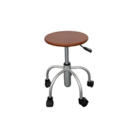 Nouvelle Arrivée - Tabouret de Bar Mobile Rond à Hauteur Réglable Pneumatiquement en Métal et Cuir PVC pour Hôtels, Bistros et Zones de Restauration Décontractée