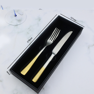 Hiện đại thép không gỉ Wedding muỗng, nĩa và dao Bộ đồ ăn Set, tùy chỉnh-thực hiện sang trọng nhà hàng kim loại Bộ đồ ăn - Product Image 4