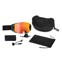 Masque de ski et motocross pour adulte à monture magnétique intégrale, chauffant, anti-buée, protection UV, vente en gros, logo personnalisable
