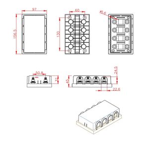 Boîtier de fusibles à visser 32V/58V/70V 500A 4 voies 6 entrées - Bornes à fourche moyennes pour modifications de voitures, bateaux et VR - Fusible haute tension 58V pour véhicules électriques - Product Image 6