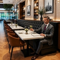 Meubles de restaurant personnalisables, banquette rembourrée commerciale, ensemble de canapés pour café, hôtel, fabrication OEM robuste