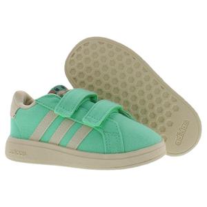 Scarpe Adidas Grand Court Grogu Cf per neonati e bambini piccoli, colore Green Glow Sand Strata, stile walking - Product Image 4