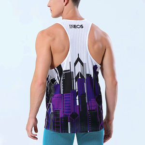 Camiseta Deportiva de Gimnasio para Hombre, Ajustada, Ultraligera, de Primavera, Transpirable, de Spandex/Poliéster, con Impresión de Logotipo Personalizado de Alta Calidad por Transferencia de Calor - Product Image 5