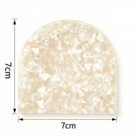 Miroir de poche en acétate marbré rose avec logo personnalisé, miroir de maquillage portable avec pochette en velours pour cadeaux, voyages, événements professionnels