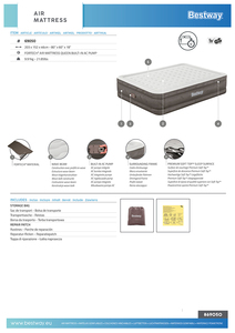 Colchón Inflable Portátil <span class=keywords><strong>Bestway</strong></span> 69050 <span class=keywords><strong>de</strong></span> PVC, Plegable, para Interiores y Exteriores, para <span class=keywords><strong>Dormir</strong></span> al Aire Libre, con Bomba Integrada - Product Image 6