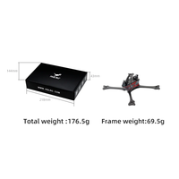 Kit de châssis HGLRC Wind5 Lite V2 pour quadricoptère FPV de course, châssis de 5 pouces pour vol acrobatique en freestyle, pièces de rechange pour multirotor