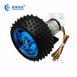 Bánh Xe Robot Thông Minh Lốp Cao Su 80Mm Đường Kính + Giá Đỡ Động Cơ + Đầu Nối 6Mm + GM37-520 Động Cơ Giảm Tốc Shfaft DC 6Mm - Product Image 3