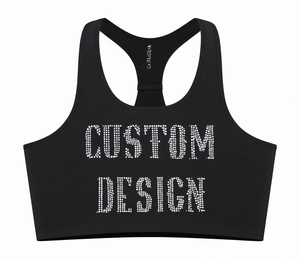 Lettres personnalisées en strass à repasser, applique en vinyle brillant, design de chemise pour maman de l'équipe de football - Product Image 1