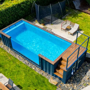 Piscina Elevada de Fibra de Vidrio para Exteriores, Contenedor de Envío Moderno de 20 pies/40 pies, Garantía de 30 Años - Product Image 6