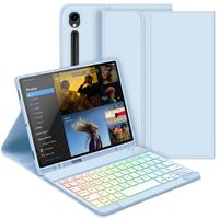 Casing Tablet Samsung Galaxy Tab S7 S8 S9 FE S10 Ultra Lite 11 12.4 14.6 Inch Dengan Slot Pena dan Keyboard Nirkabel