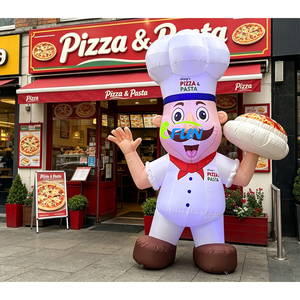 Personnage publicitaire gonflable de chef pizzaiolo, modèle de dessin animé, mascotte gonflable d'extérieur pour <span class=keywords><strong>restaurant</strong></span> et pizzeria - Product Image 1