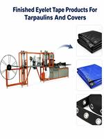 Nouvelle machine de fabrication de bandes de suspension à œillets pneumatiques entièrement automatique avec commande PLC et taille d'œillets de 5 mm/10 mm