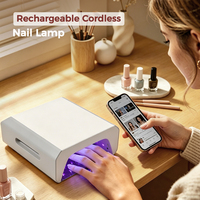 Lampe à ongles UV LED de haute qualité fabriquée en Chine, faible bruit, séchage rapide, design carré, lampe de table automatique, logo personnalisé, 60W rechargeable