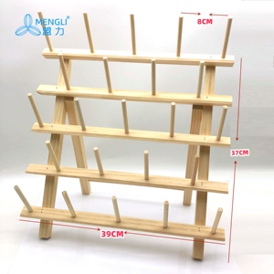 Étagères d'affichage de fil à coudre en <span class=keywords><strong>bois</strong></span> support de stockage de fil à broder pour tailleur peut mettre 23 bobines de fil - Product Image 1