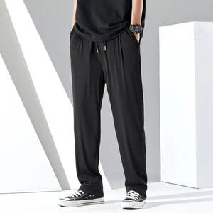 <span class=keywords><strong>M</strong></span>-5XL男士休闲裤直筒裤夏季薄冰丝运动裤 - Product Image 1