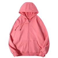 Fabricants de vêtements personnalisés 350g 100% coton printemps et automne Simple ample hommes Cardigan à capuche à manches longues vêtements d'extérieur sueur