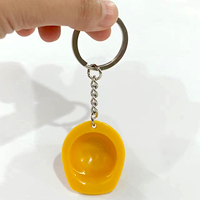 Porte-clés personnalisé en forme de mini-casque de sécurité, en plastique et alliage de zinc, robuste, idéal pour les cadeaux d'entreprise et les promotions de sécurité