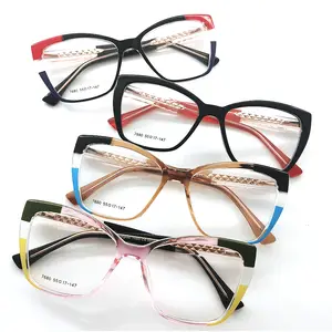 Kunden spezifische hochwertige TR90 Feder scharnier Damen Anti-Blaulicht optische Brille