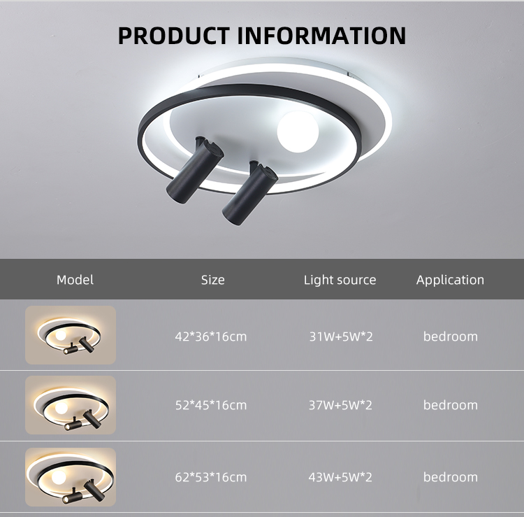 High Quality New Design Interior Modern Ceiling Mounted Spot Light Iron Acrylic Home Hotel Led Ceiling Light