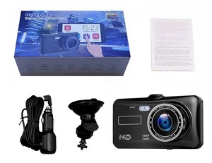 Bán buôn 4 inch IPS màn hình cảm ứng xe hộp đen 1080P Full HD DVR ống kính kép Dash Cam với ghi âm vòng lặp cho xe ô tô - Product Image 5