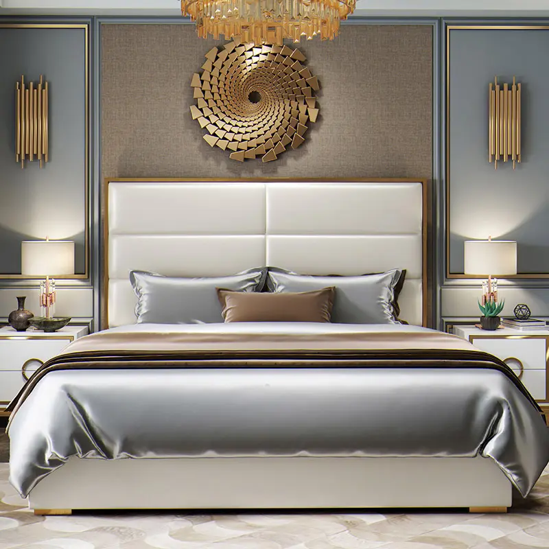 Hendry Nhà Máy Bắc Âu Satin Bed Sheets Wedding Bedding Set Luxury Yatak Casal Vua Cama Elastica