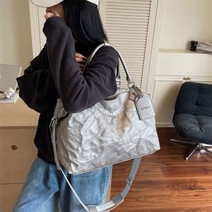 Retro Style PU Luggage Travel Bags Large Capacity <b>Clothes</b> <b>Storage</b> Tote Bag Unisex Custom Logo - Product Image 4