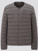 Veste en duvet légère sans col pour homme - Vêtement polyvalent à porter en intérieur ou en extérieur - 3 options de couleurs classiques pour les tenues décontractées quotidiennes