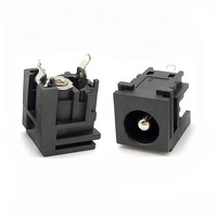 Enchufe de alimentación CC vertical de 2 pines con patas dobladas y poste, núcleo interno de 3.0 mm, conector hembra de alta corriente para teléfonos móviles, cargadores de audio