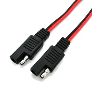 ปลั๊กต่อ2ขา14AWG SAE,สายพ่วงแบตเตอรี่12V สำหรับต่อขยายพลังงานแสงอาทิตย์ยานยนต์ยาว2เมตร - Product Image 1