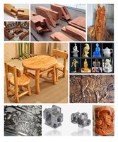 Centre d'usinage CNC 5 axes à double table de travail pour le traitement de prototypes en mousse et le travail du bois 3D