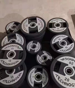 Disque de musculation en caoutchouc noir de qualité professionnelle - Product Image 2