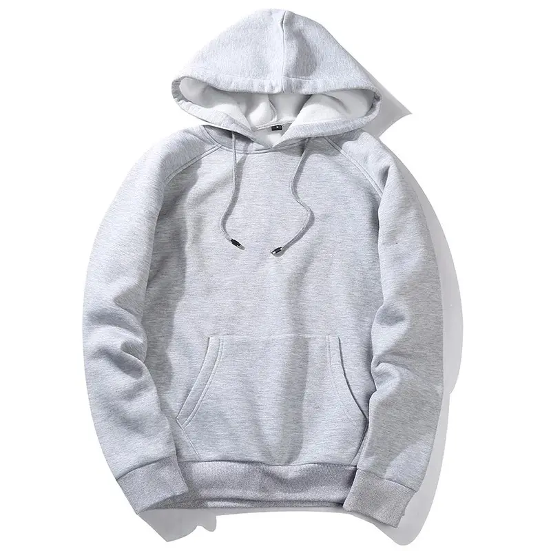Logo cetak kustom pria 100% kaus katun hoodie bulu domba untuk streetwear