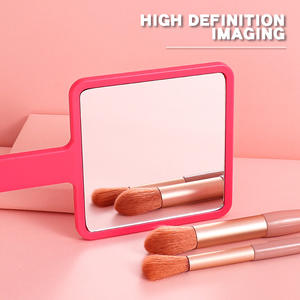 Cermin rias genggam kecil persegi portabel untuk wanita, bingkai plastik, model saku, dari toko 2 Yuan - Product Image 3