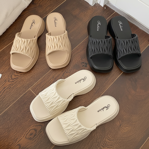 Ciabatte da donna con tacco alto comode scarpe estive da ufficio da soggiorno Interfloor - Product Image 1