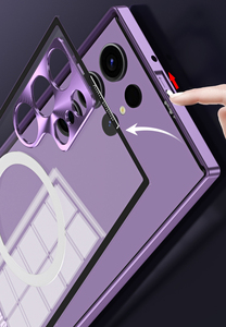 Khung hợp kim nhôm với từ trường hợp điện thoại rõ ràng cho Samsung <span class=keywords><strong>Galaxy</strong></span> S23 siêu kim loại trường hợp điện thoại cho Samsung S23 S24 S25 - Product Image 4