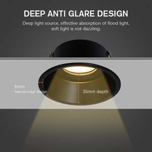 Faretto da <span class=keywords><strong>incasso</strong></span> per interni di alta qualità che taglia 85MM anteriore sostituisci lampadina faretto a Led faretto da <span class=keywords><strong>incasso</strong></span> a soffitto antiriflesso profondo - Product Image 3