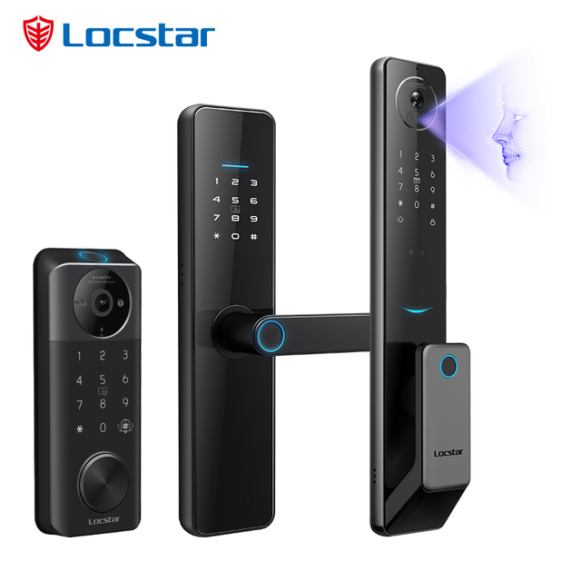 Locstar Security Serrure Intelligente Fingerprint Fechadura Digital Keypad Home Automatic Deadbolt Smart Lock for Front Door