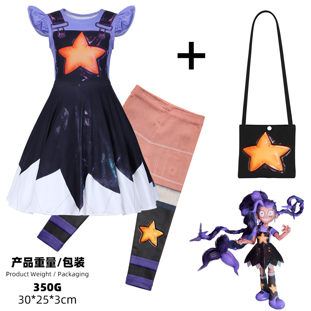 26262 Three-piece set (skirt, pants, and bag)