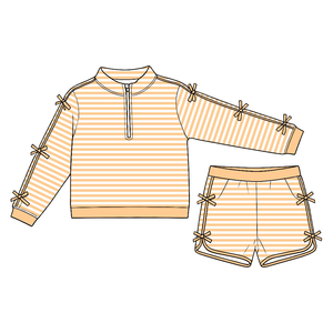 Conjunto de Ropa para Niñas Longlv para el Día de San Valentín, Ecológico, de Spandex/Poliéster, con Estampado de Corazones Rosa y Rojo, Sudadera con Capucha y Pantalones Acampanados, para Festivales - Product Image 4